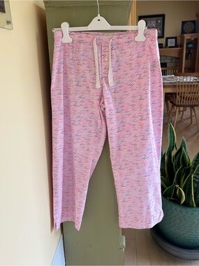 LOVE by GAP “Scripted Love” Cotton Poplin Pajama Loungewear Pants Size Small